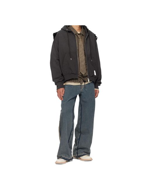 Maison Mihara Yasuhiro Black Zip Hoodie for men