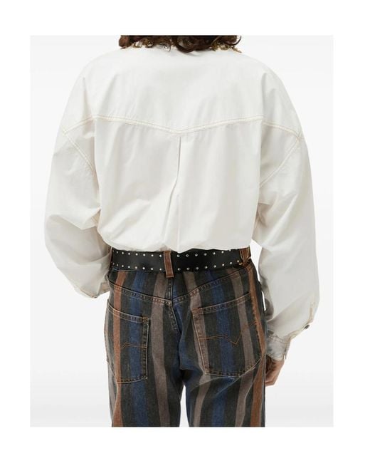 Versace White Long-Sleeved Shirt for men