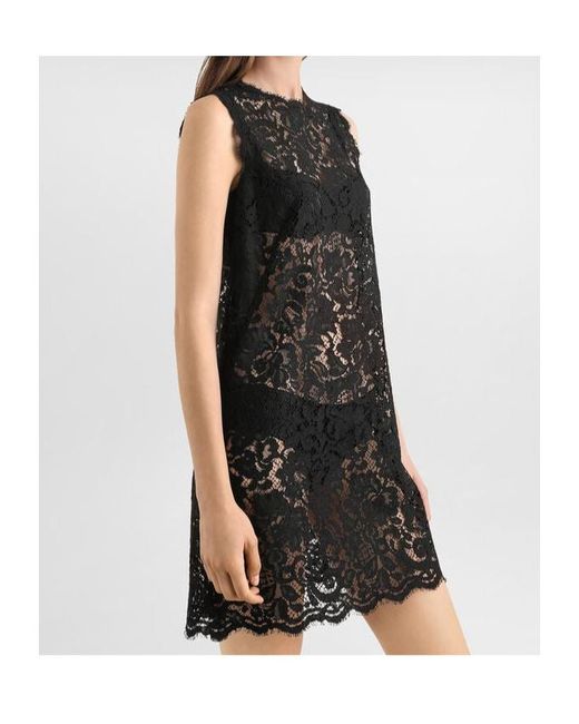 Dolce & Gabbana Black Lace Sheath Dress