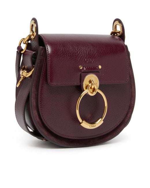 Chloé Purple Logo Shoulder Bag
