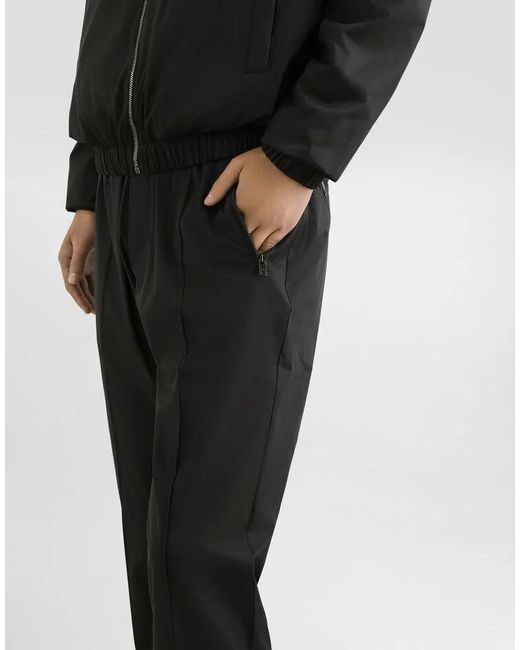 Dolce & Gabbana Black Logo Plaque Jogging Pants for men