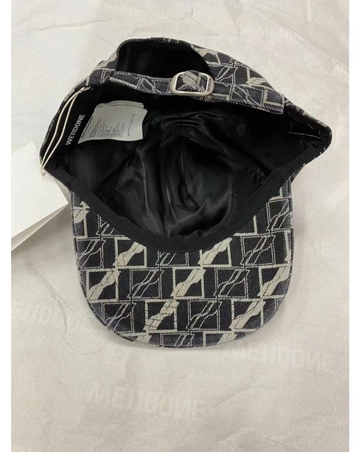 we11done Black Logo Baseball Hat for men