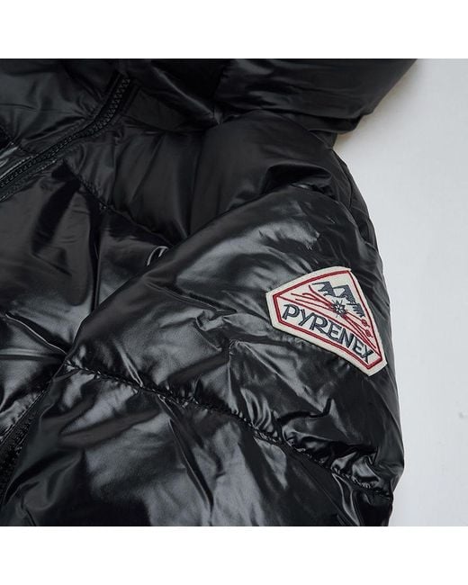 Pyrenex Black Shiny Hooded Puffer Jacket for men