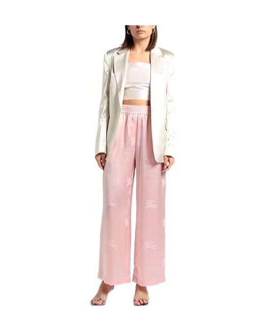 Burberry Pink Signature Print Casual Pants
