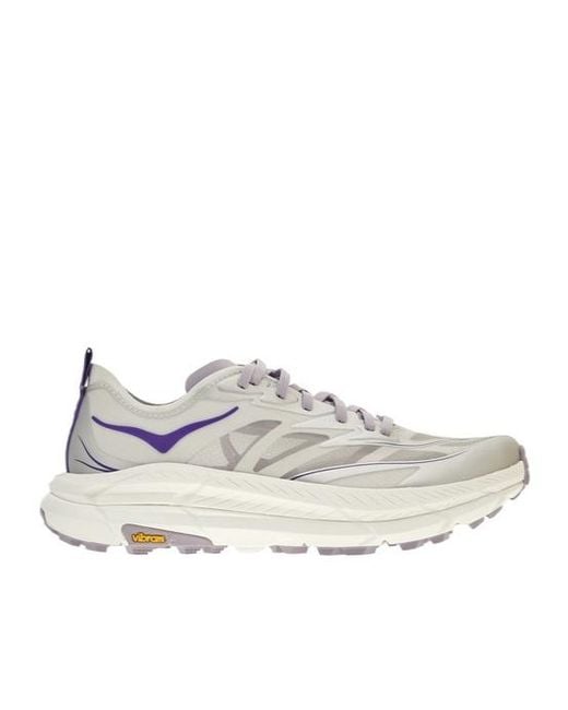 Hoka One One White Mafate Speed 4 Lite