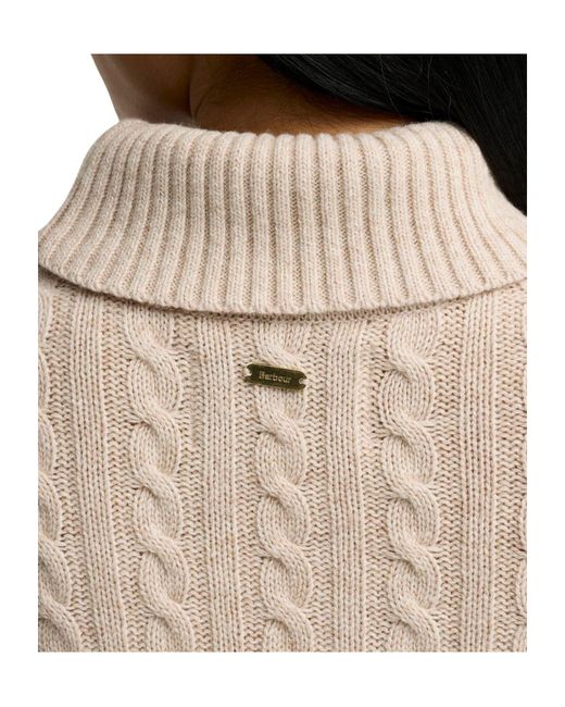 Barbour Natural Cableknit Turtleneck Sweater