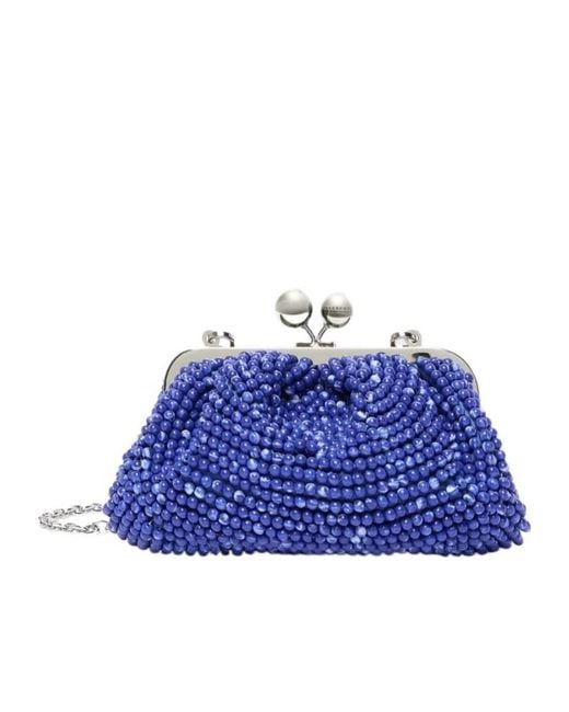 Weekend by Maxmara Blue Embellished Small Pasticcino Bag