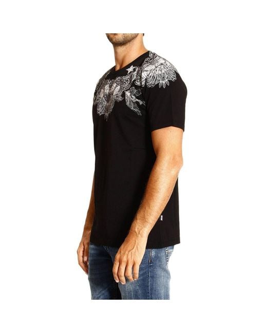 Just Cavalli Black Printed T-Shirt for men