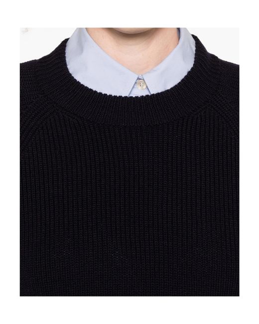 Forte_forte Black Notte Merinos English Rib Crewneck