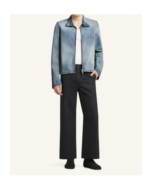 Courreges Blue Courrèges City Shadow Denim Jacket for men