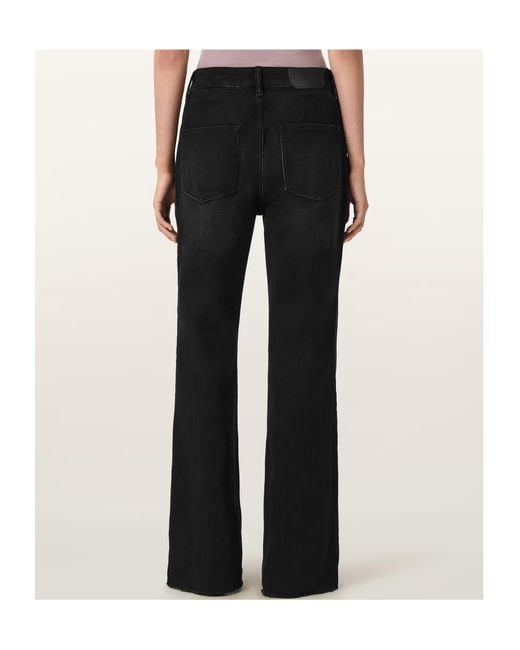 AllSaints Black Ember Flared Denim Jeans