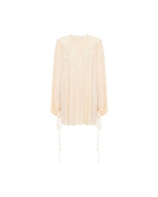 Chloé White Chloé Gathered Mini Dress