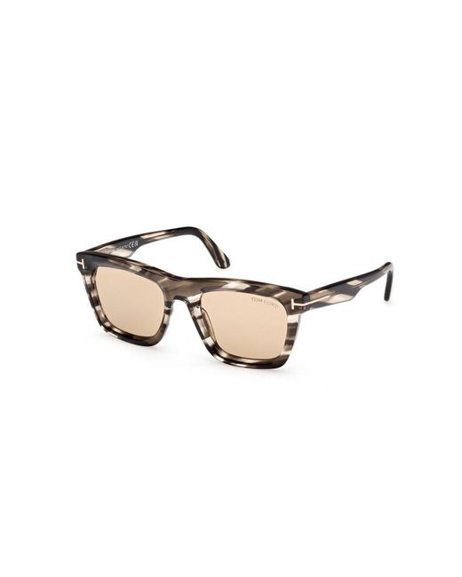 Tom Ford Metallic Eyewear Lelio Square Frame Sunglasses for men