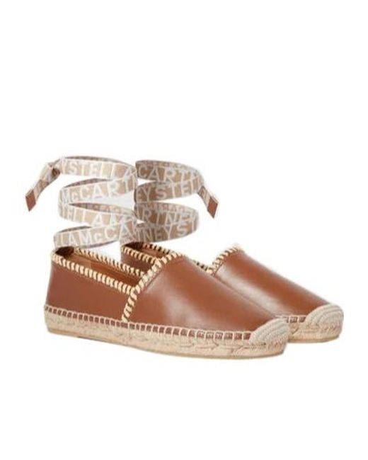 Stella McCartney Brown Gaia Whipstitched Espadrilles