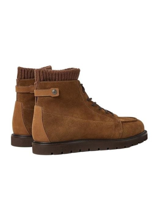 Loro Piana Brown Verbier Walk Ankle Boots for men