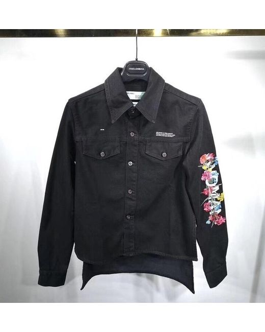 Off-White c/o Virgil Abloh Black Embroidered Casual Jacket