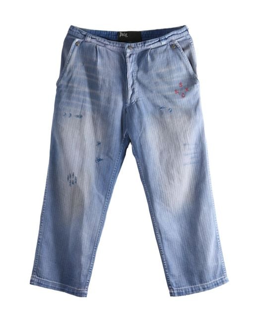 Paly Hollywood Blue Distressed Trousers for men