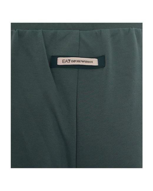EA7 Green Logo Patch Tapered Pants for men