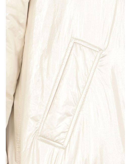 Brunello Cucinelli White Double-Sided Hooded Down Jacket