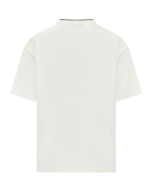 Drole de Monsieur White Graphic-Print T-Shirt for men