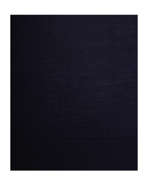 Ballantyne Blue Roll-Neck Fine-Knit Jumper for men
