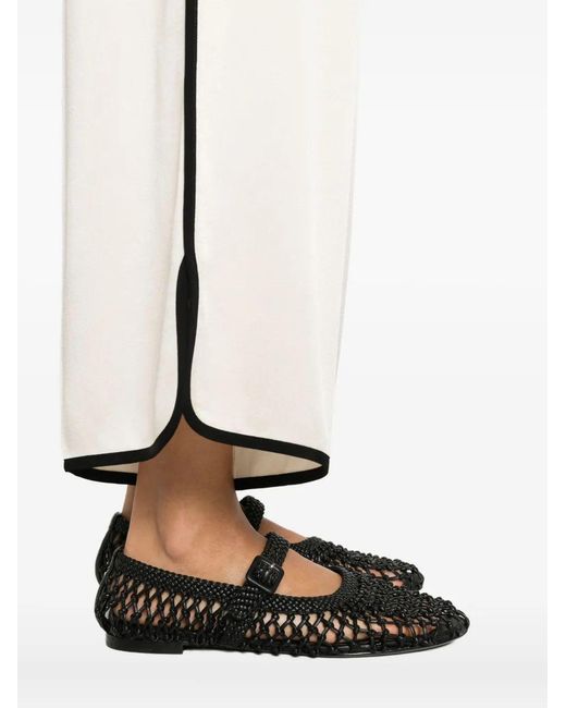 Forte_forte White Contrast-Trim Trousers