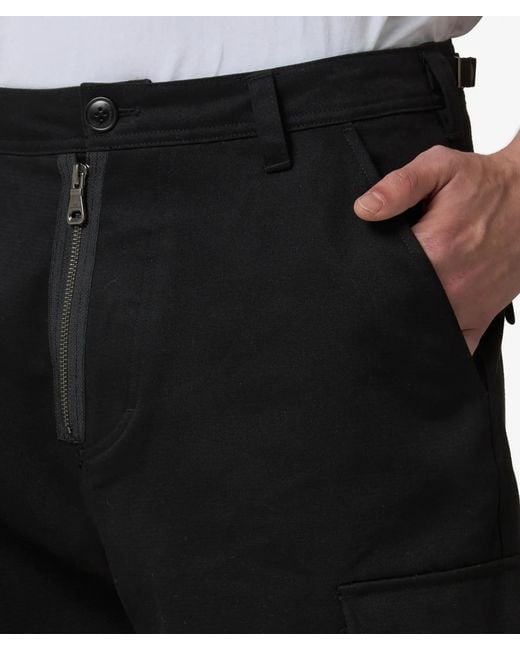 ANDERSSON BELL Black Cargo Pocket Bermuda Shorts for men