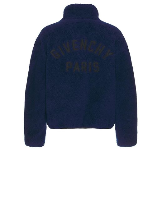 Givenchy Blue Couture Fleece Blouson Puffer for men