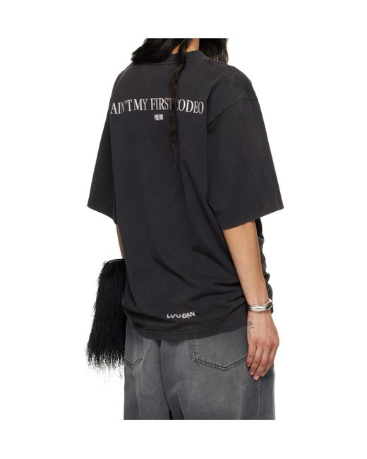 Lu'u Dan Gray Year Of The Horse Series Crew Neck Oversized T-Shirt for men