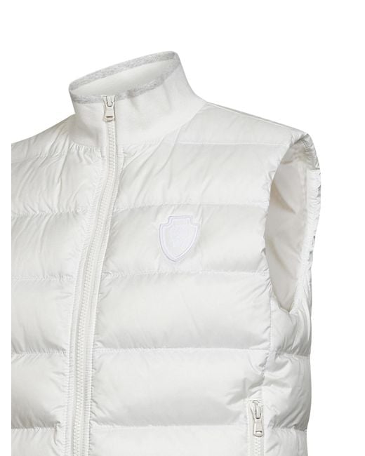 Brunello Cucinelli White Sleeveless Padded Jacket