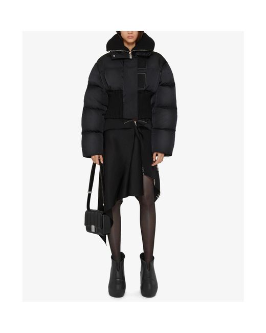 Givenchy Black Oversize Ribbed-Trim Puffer Jacket