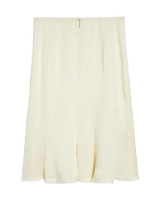 Jil Sander Natural Envers Satin Flared Skirt