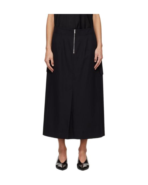 Studio Nicholson Black Midi Skirt