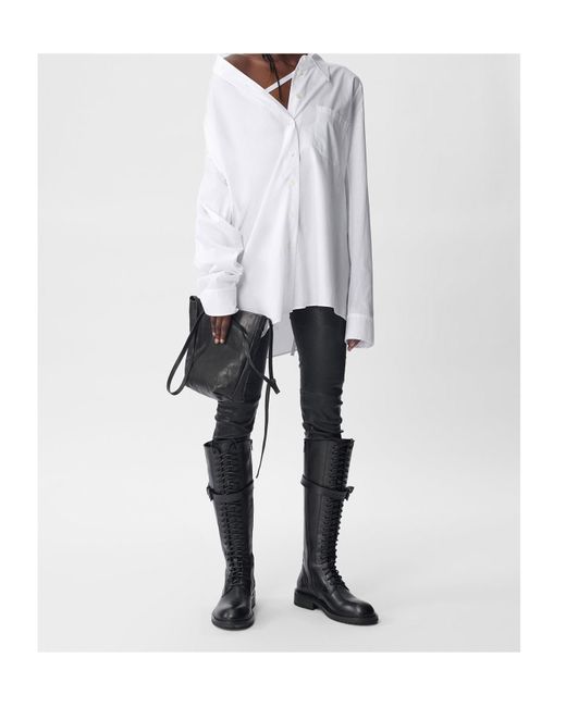 Ann Demeulemeester White Shoulder Shirt