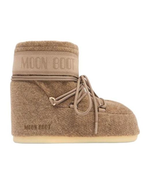 Moon Boot Natural Round-Head Short Boots