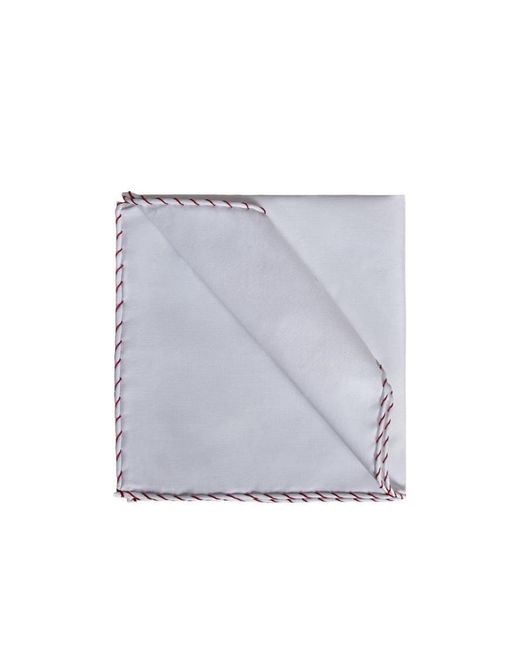 Brunello Cucinelli Gray Stitched-Edge Pocket Scarf for men