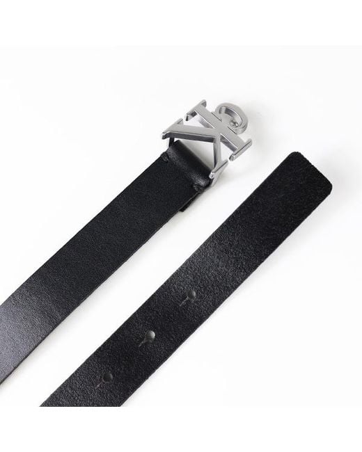 Calvin Klein White Logo Belt for men