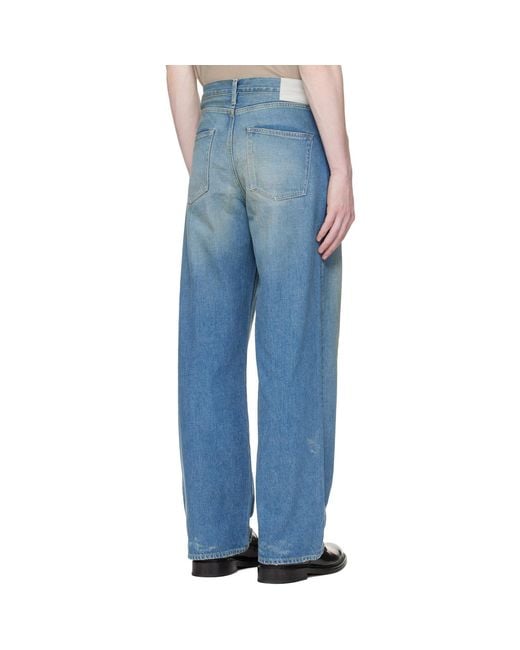Ssstein Blue Loose Jeans for men