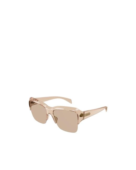 Gucci White Eyewear Square Frame Sunglasses
