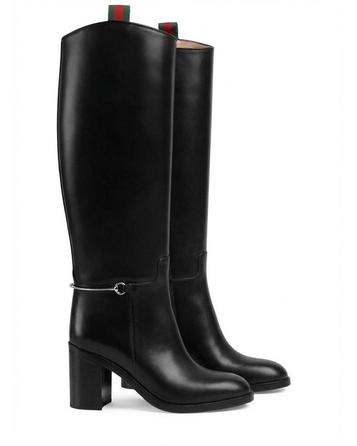Gucci Black Boot With Slim Horsebit