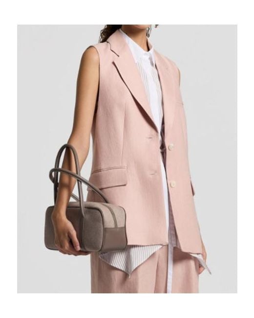 Peserico Pink Buttoned Sleeveless Jacket