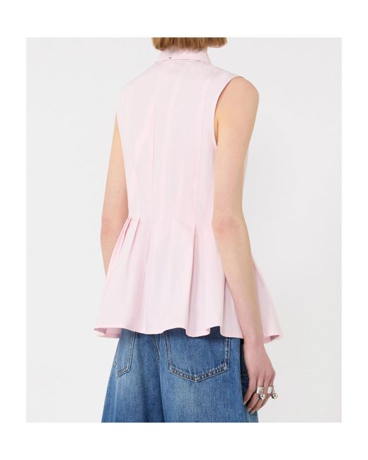 Sportmax Pink Certosa Pleated Shirt