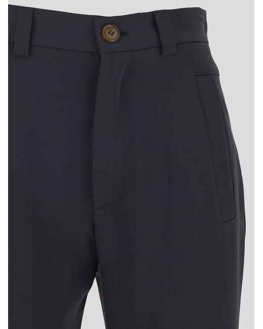 Vivienne Westwood Blue Straight Leg Tailored Trousers
