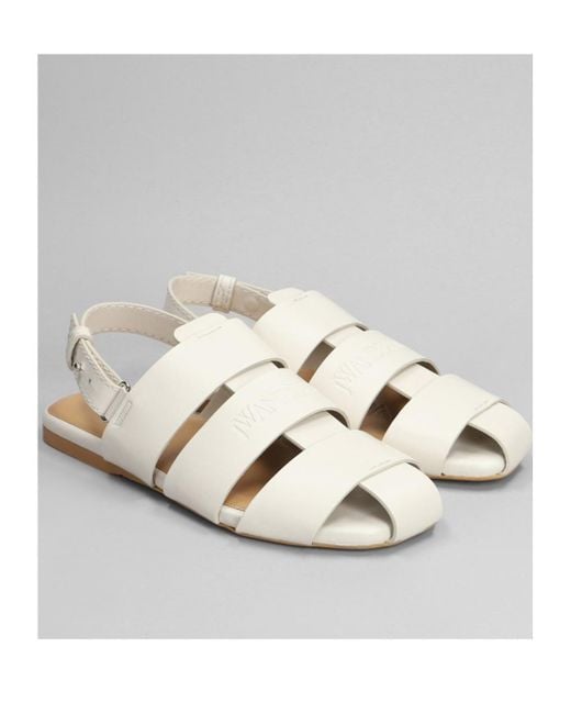 J.W. Anderson Natural Jw Anderson Caged Design Slingback Fisherman Sandals