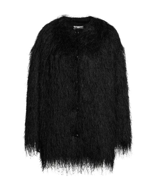 Loulou de Saison Black Filipo Coat With Fringes