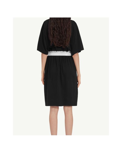 MM6 by Maison Margiela Black Taped Jersey Mini Dress
