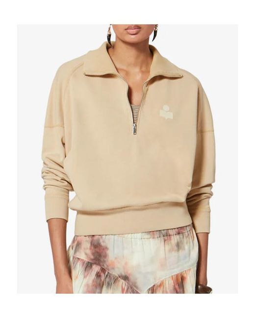 Isabel Marant Natural Isabel Marant Étoile Ross Stand-Up Collar Sweatshirt