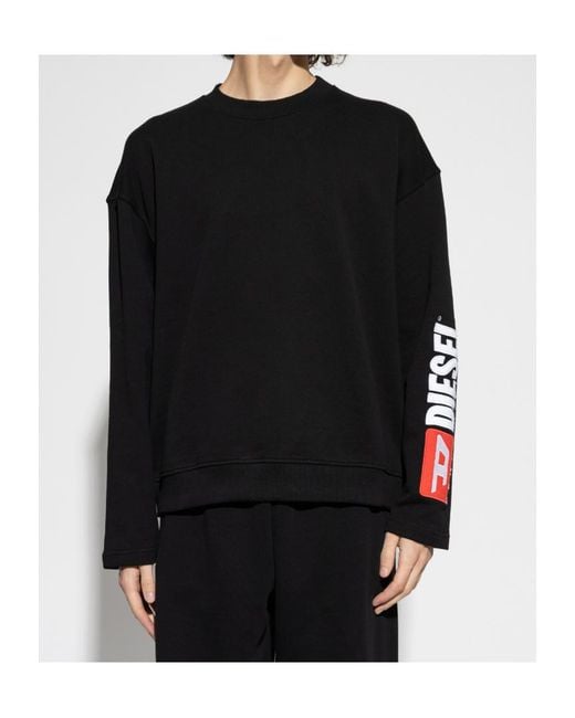 DIESEL Black Boxt-Nc-Div Crewneck Sweatshirt for men