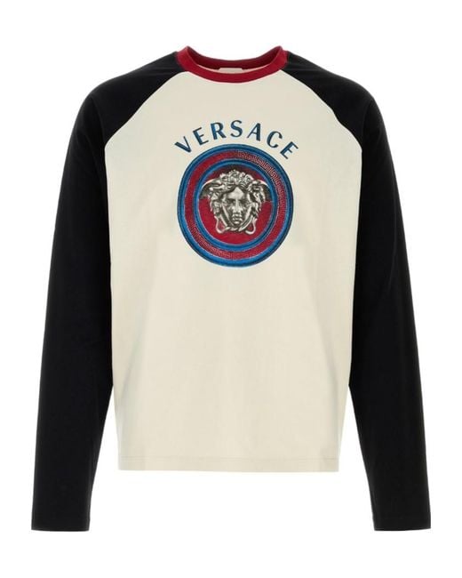 Versace Black Medusa Logo Long-Sleeve T-Shirt for men