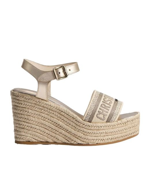 Dior Metallic Or Dway Wedge Sandal